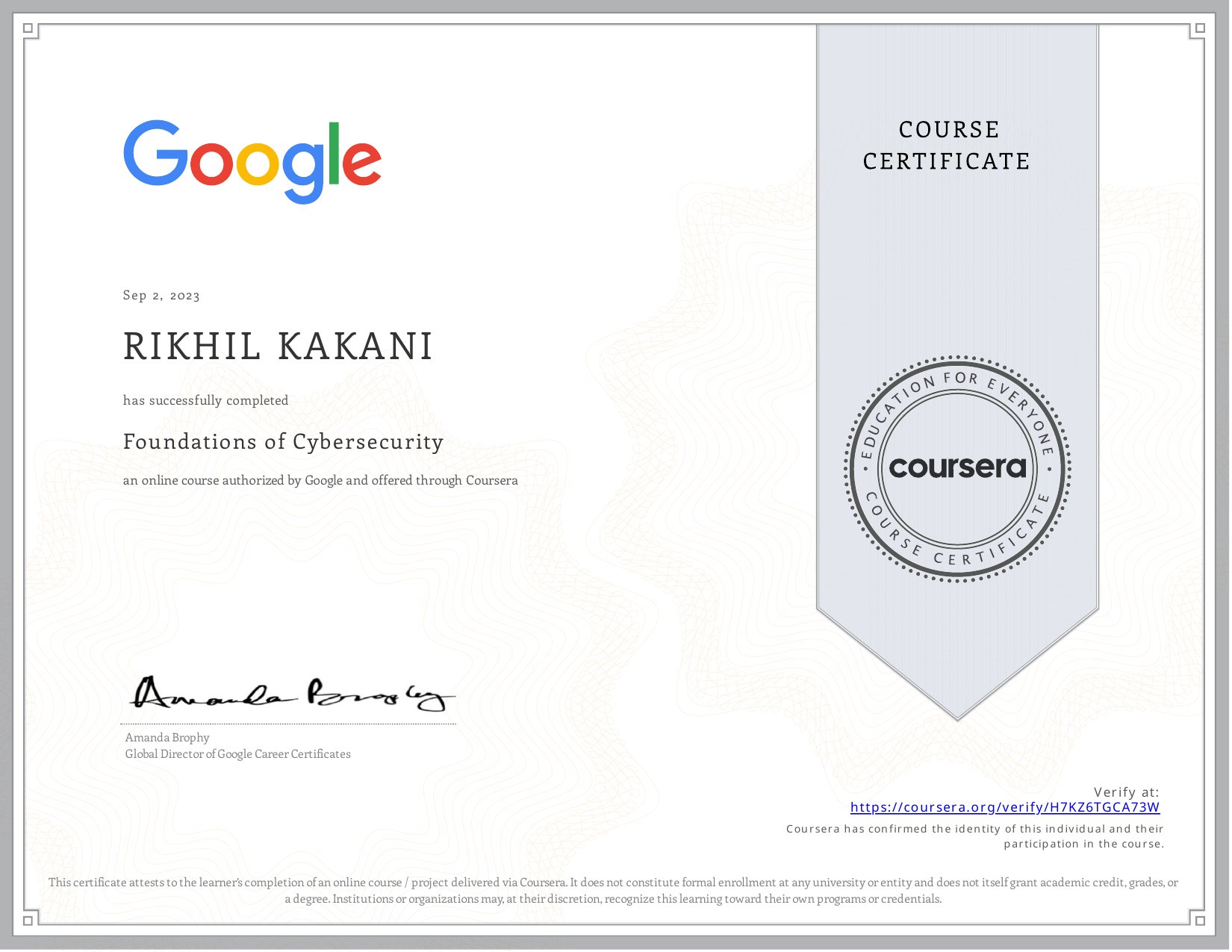 Foundations of Cybersecurity