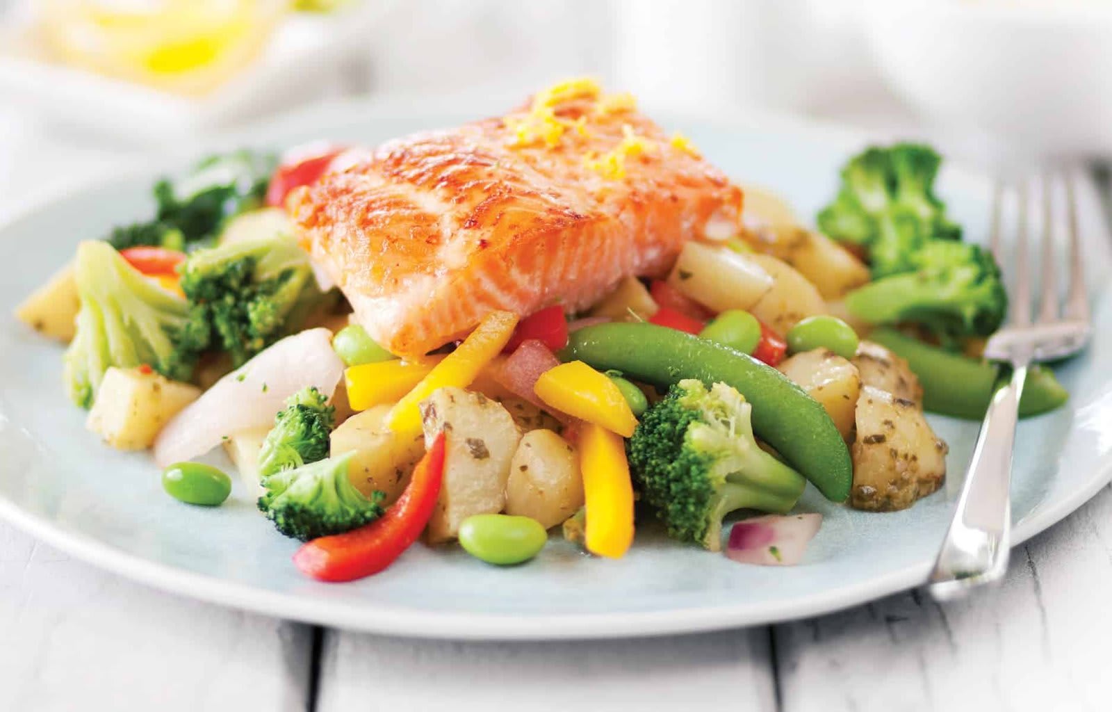 Herb-Baked Salmon with Roasted Vegetables