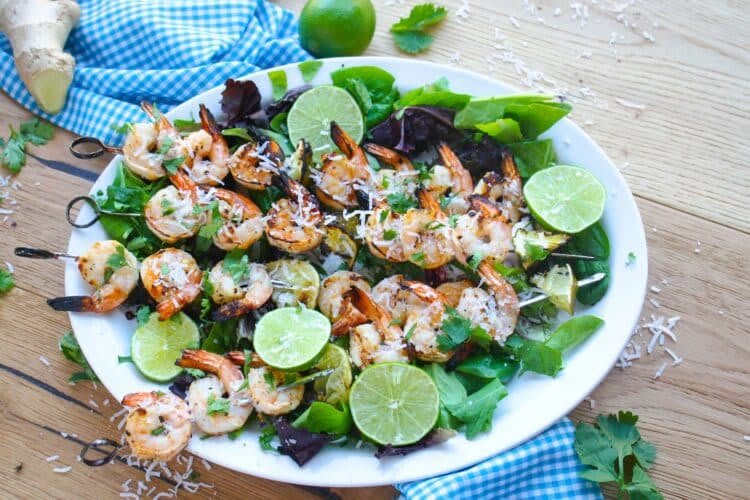 Large "Builder" Salad with Grilled Shrimp