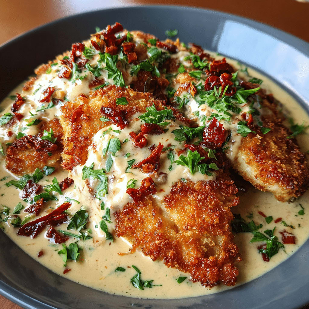 Chicken Cutlets with Sun-Dried Tomato Cream Sauce