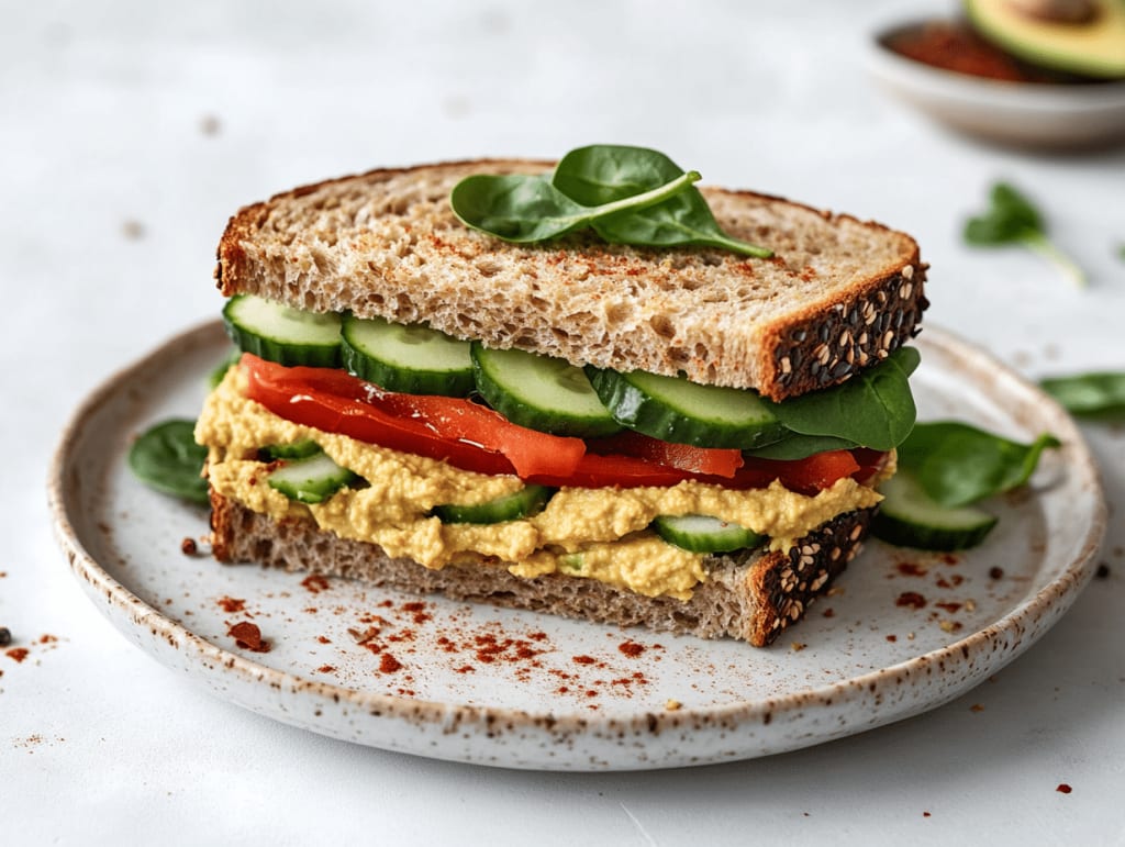 Veggie & Hummus Sandwich (Sugar-Detox Friendly)
