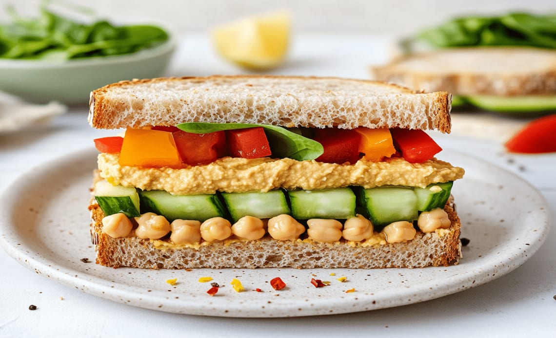 Veggie & Hummus Sandwich