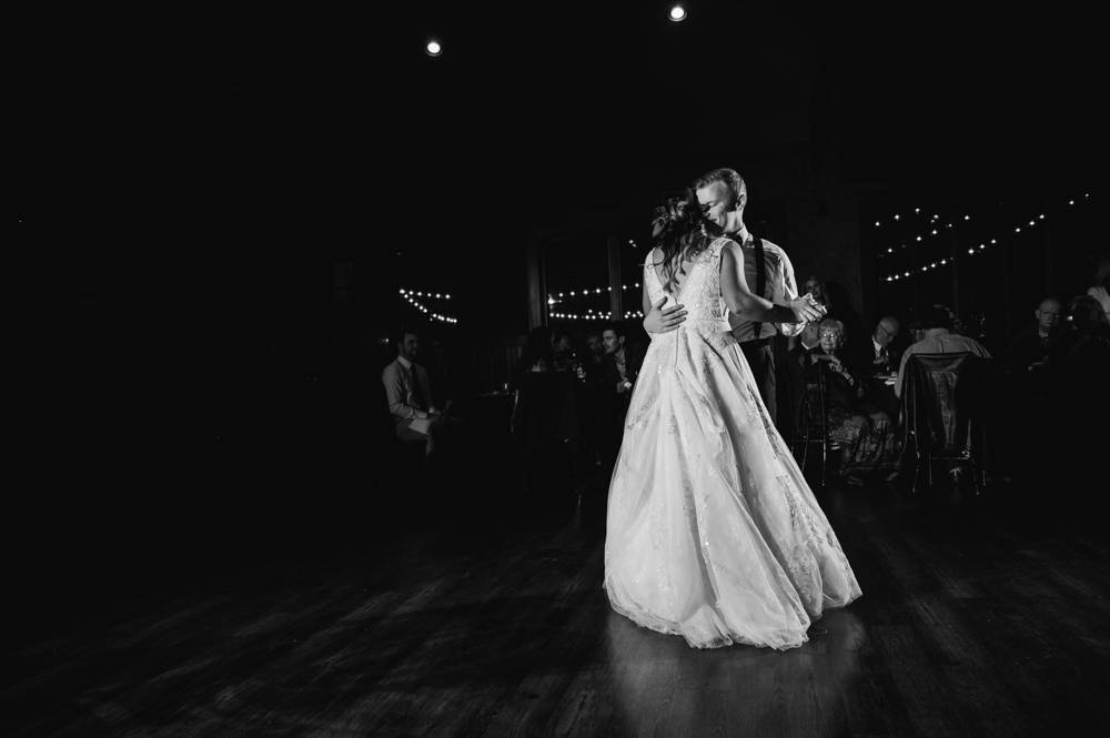first dance in black and white