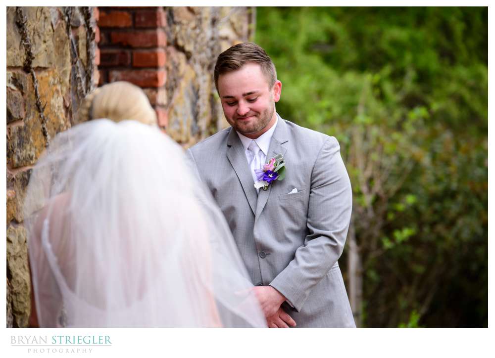 first look with groom