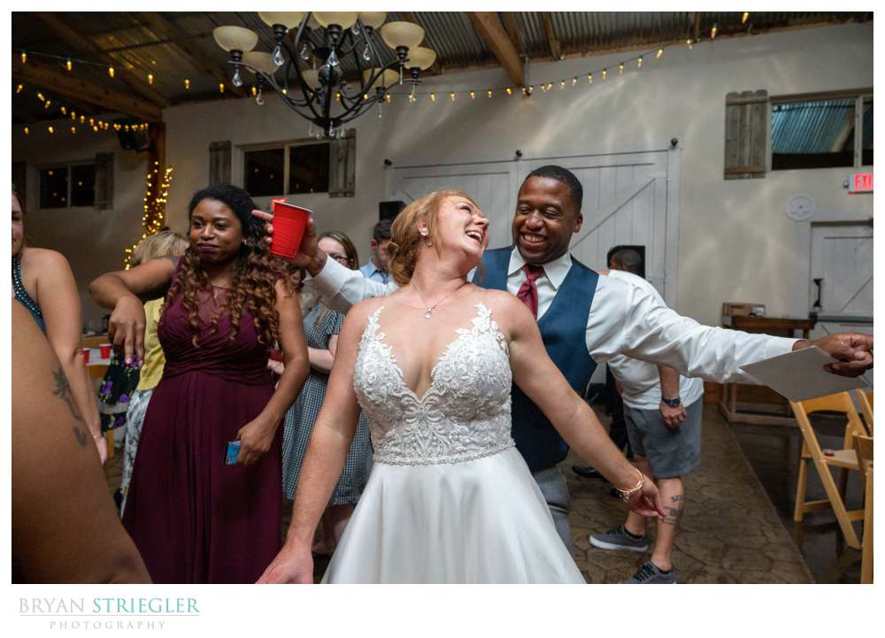 long wedding reception with a lot of dancing