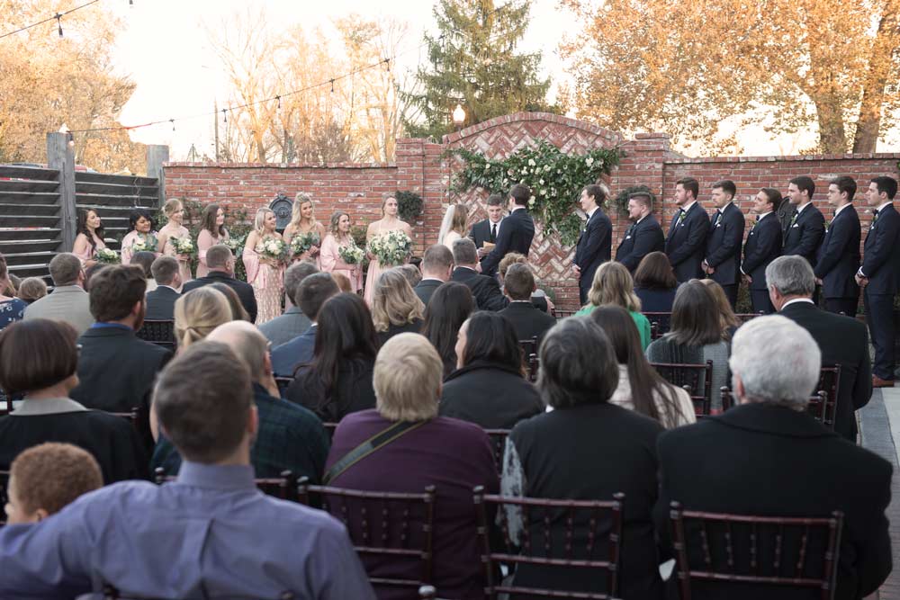 wedding ceremony at the Ravington