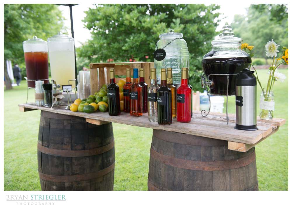 coffee bar at wedding