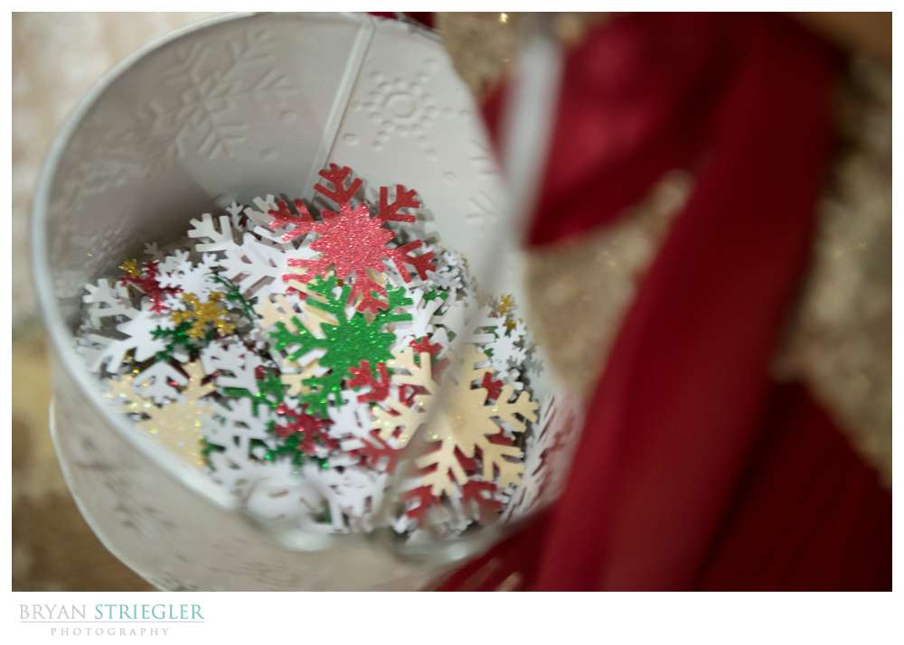 Winter snow flakes for flower girl