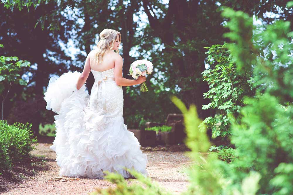 fluffy wedding dress