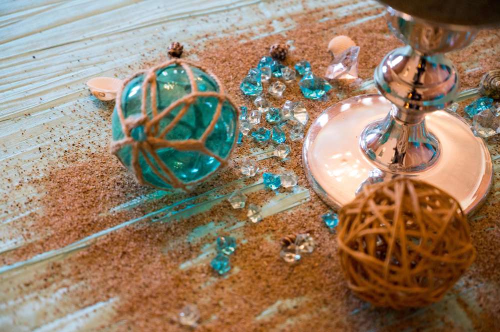 beach themed wedding table