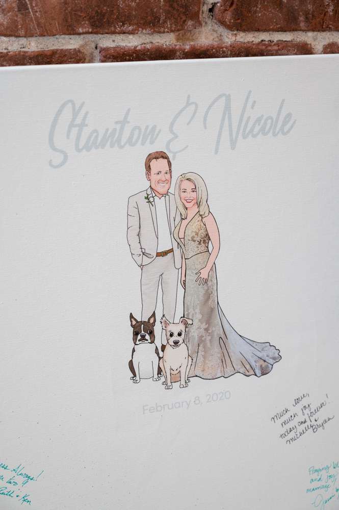 custom painted guest book