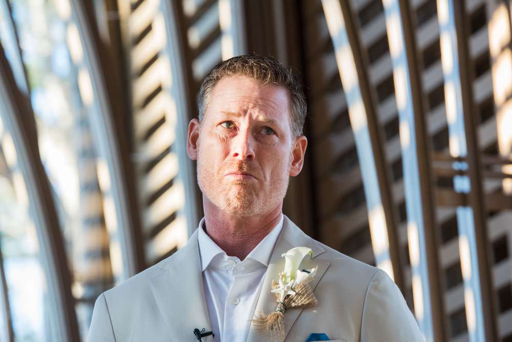 groom seeing bride at Mildred B. Cooper