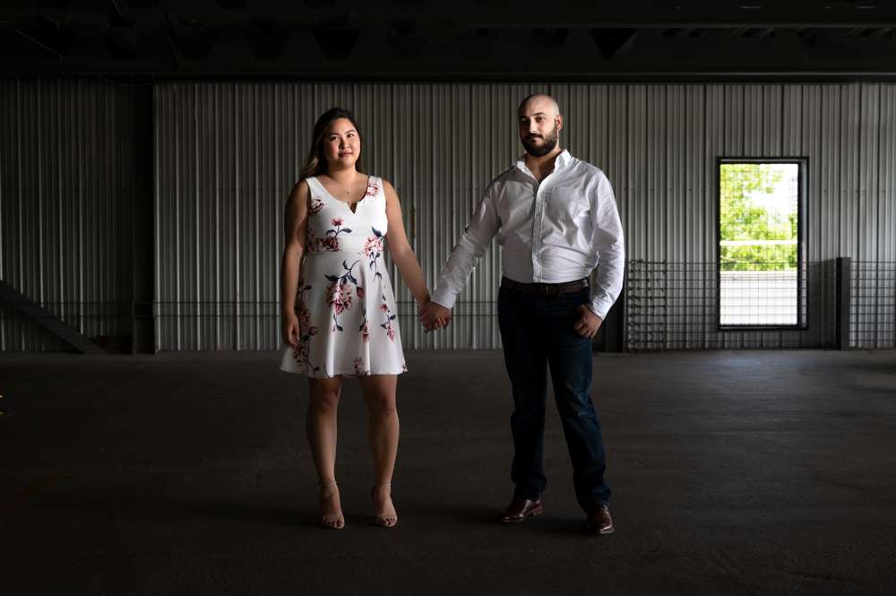 dramatic engagement photo