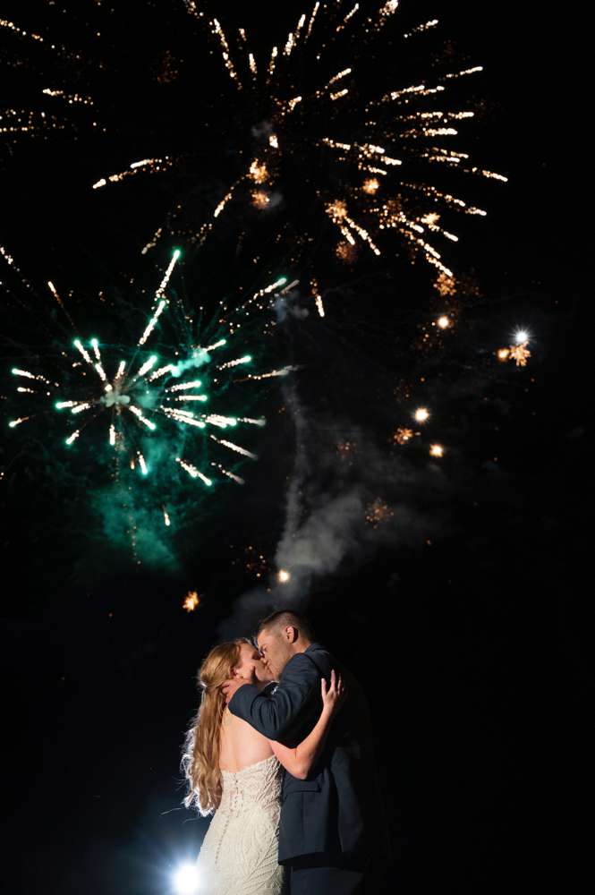 fireworks wedding photo