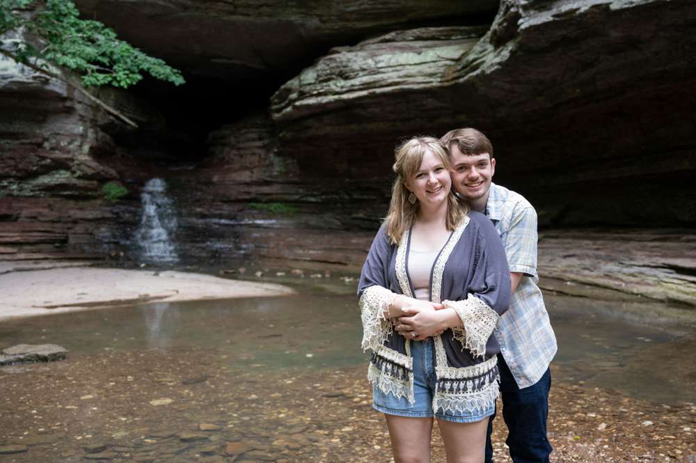 engagement photo in the wildernes