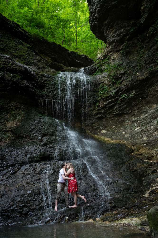 goofy engagement photos at