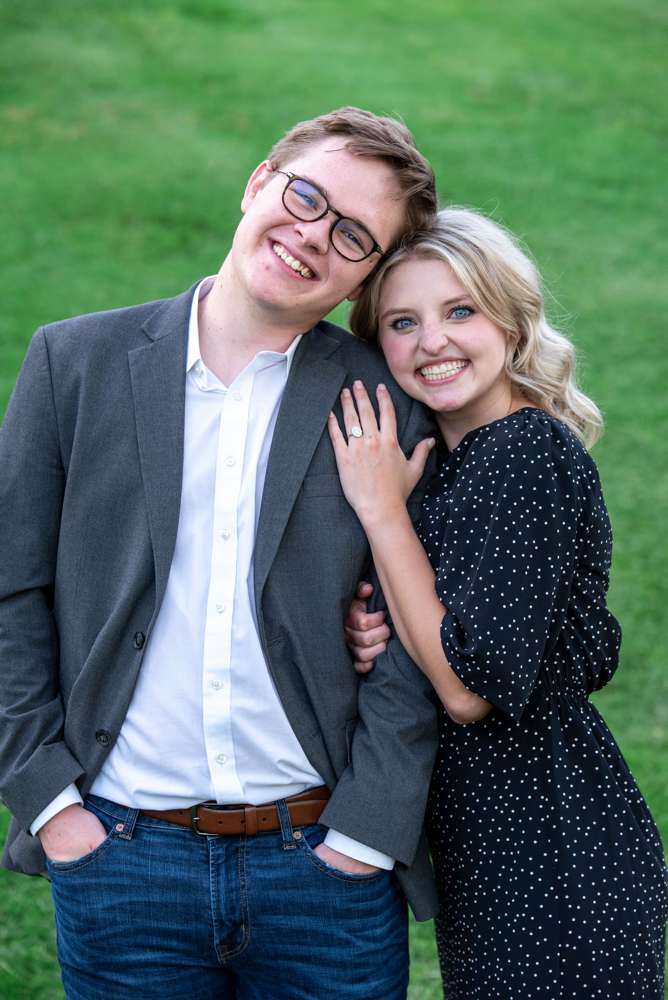 happy couple after proposal