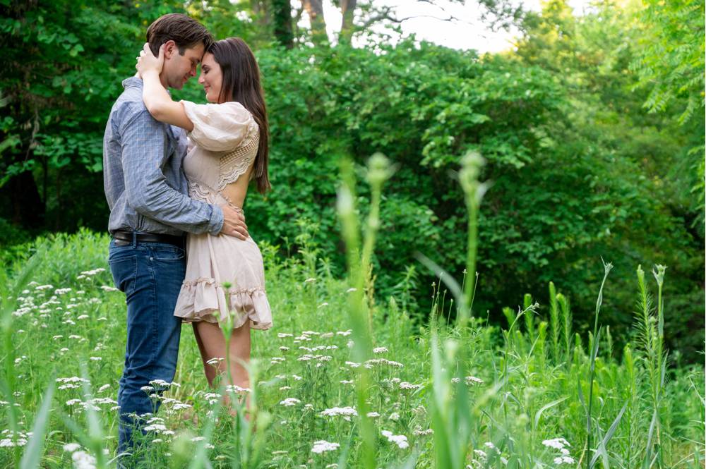 engagement photo in high grass