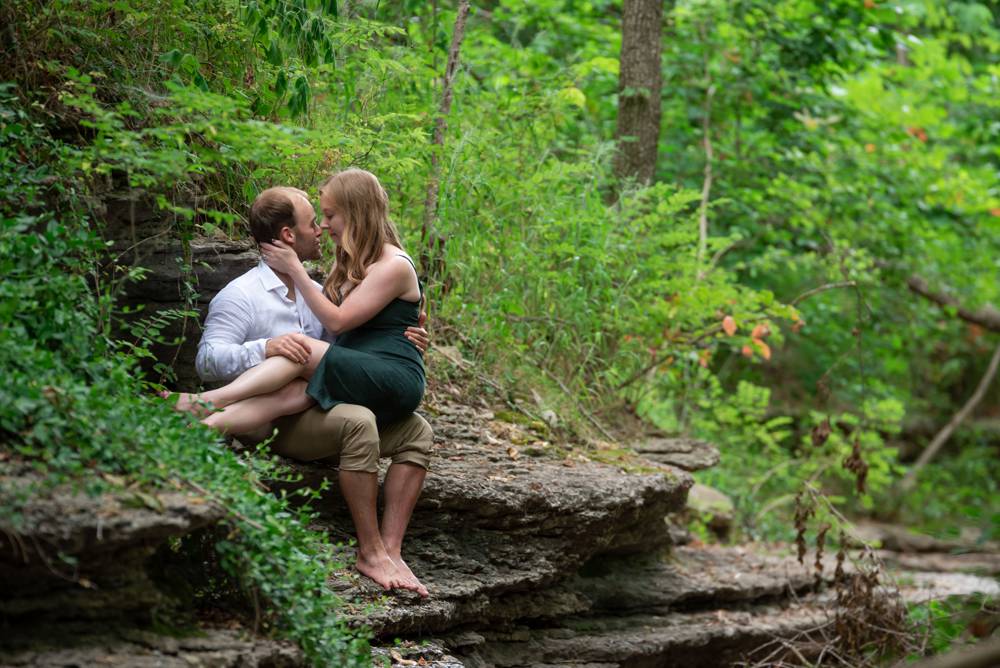 engagement photo in the wilderness
