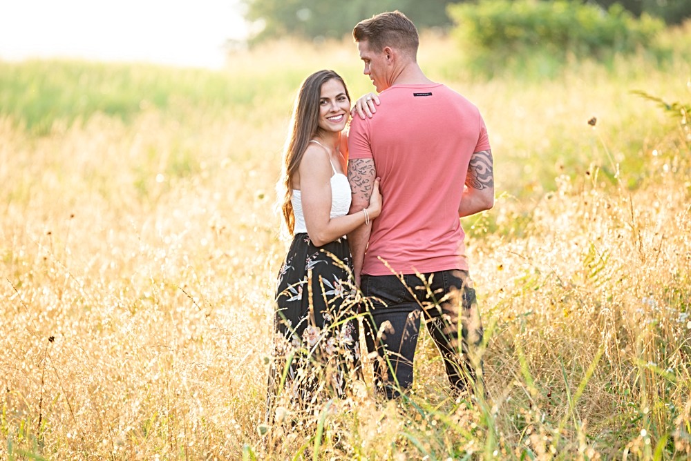 sunset engagement photos