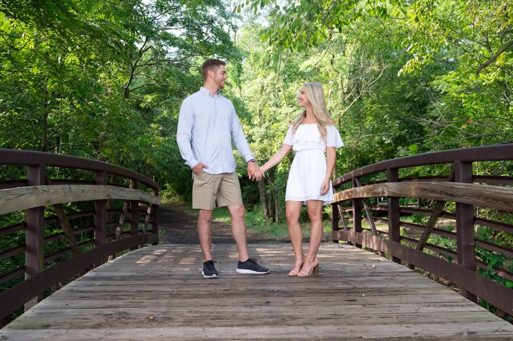 couple on bridge at Hartman Park
