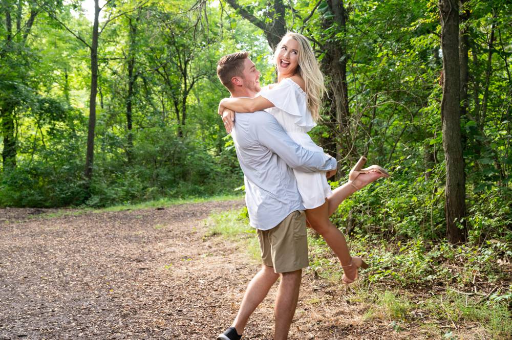 engagement photo spinning girl