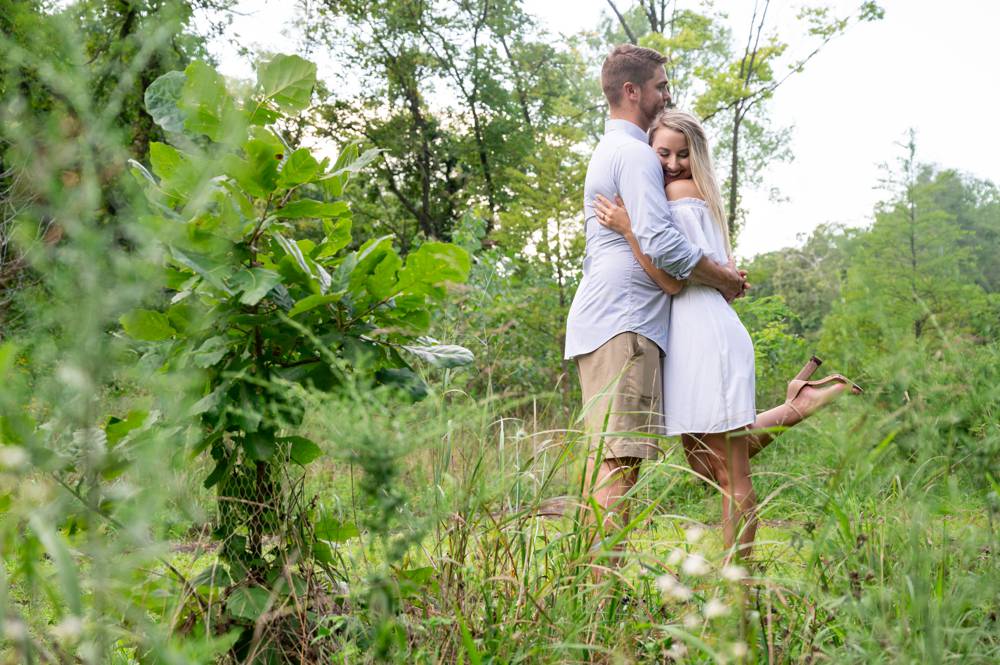 couple in a field