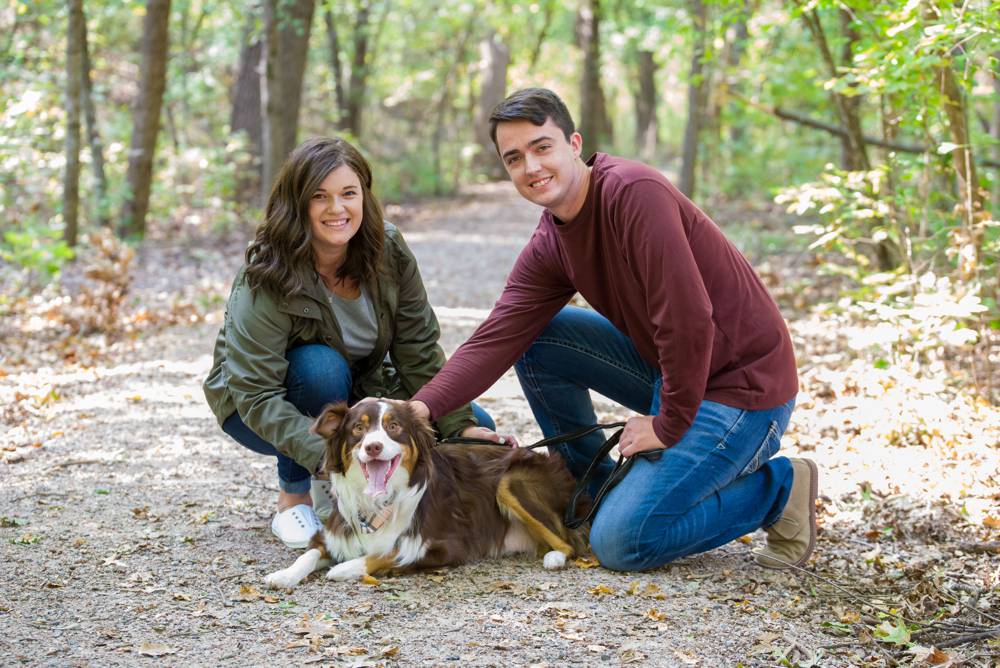 engagement photos with their dog