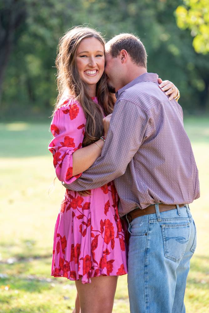 engagement photos in field