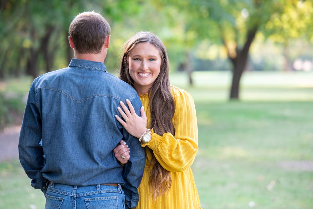 girl in bright yellow dress