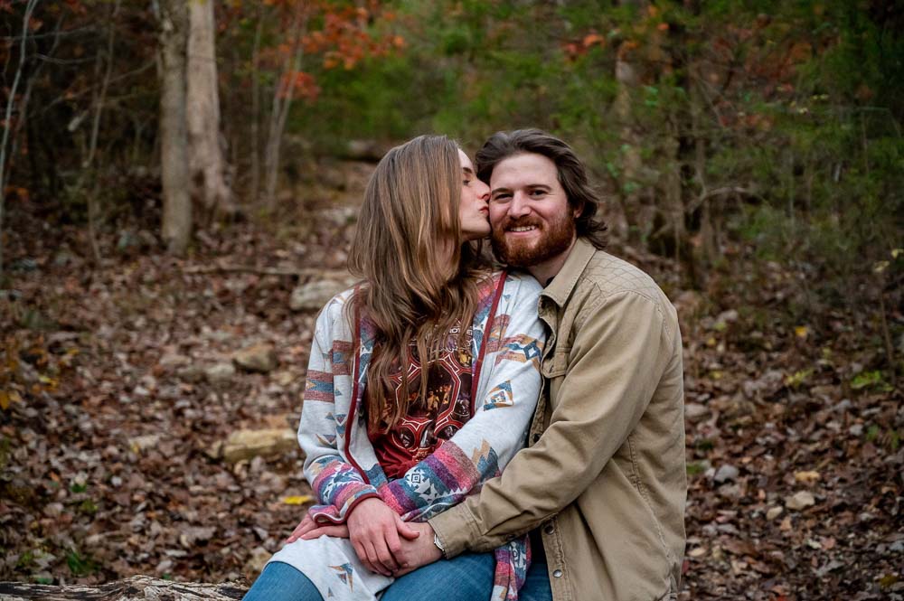 engagement photos in forest