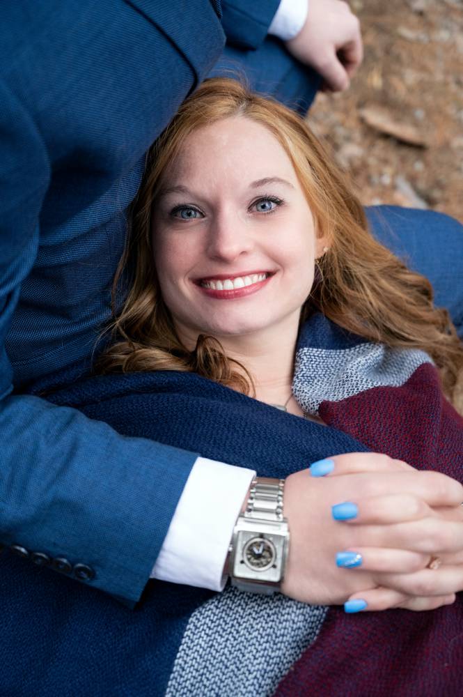 up close of girl laying on guys lap