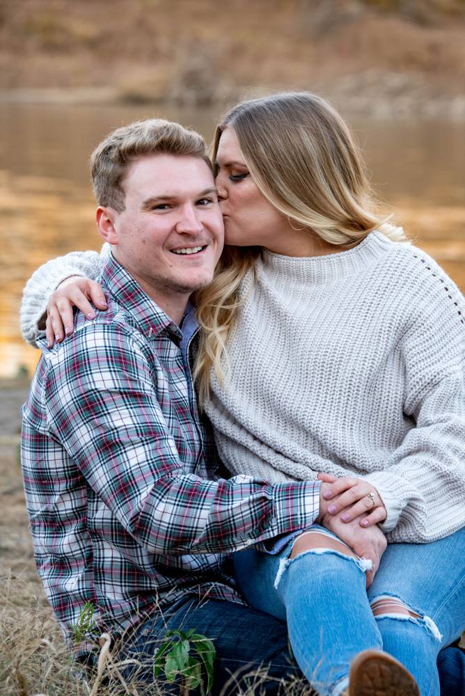engagement photos down by the river