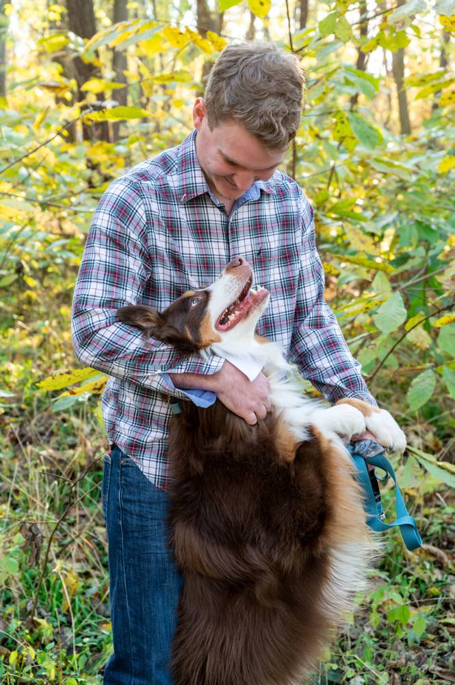 guy with his dog
