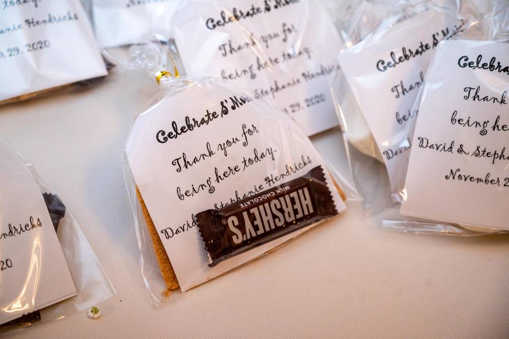S'mores gift bags for wedding guests