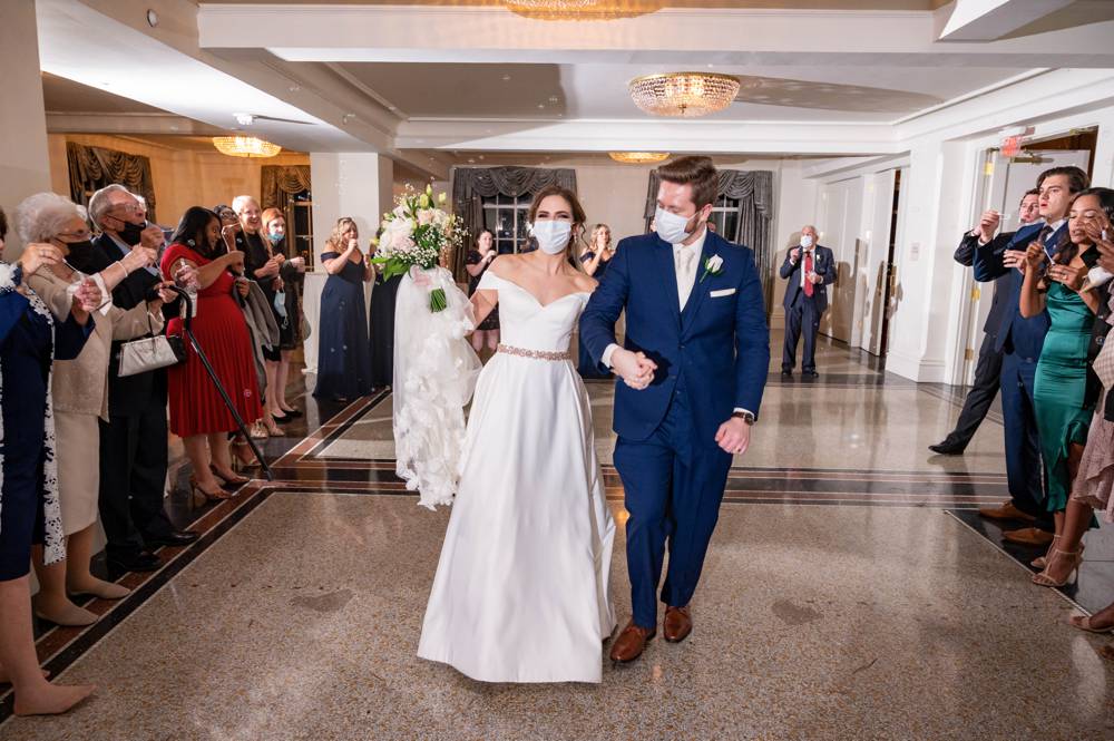 bubble exit at Tulsa Wedding at the Mayo Hotel