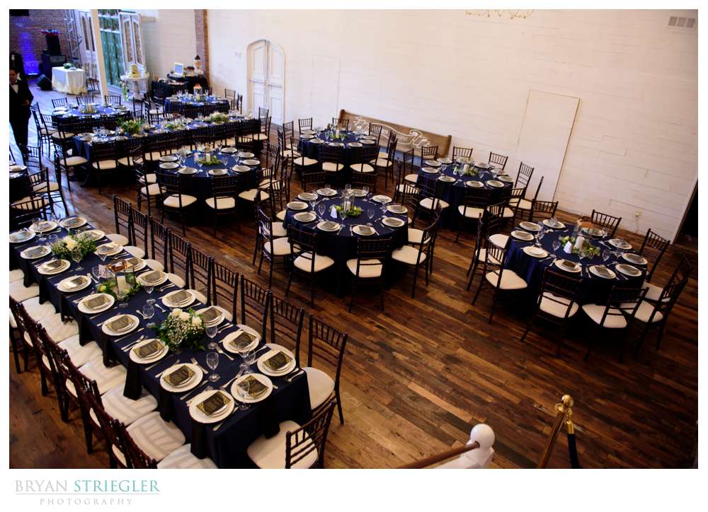 reception setup at the Ravington