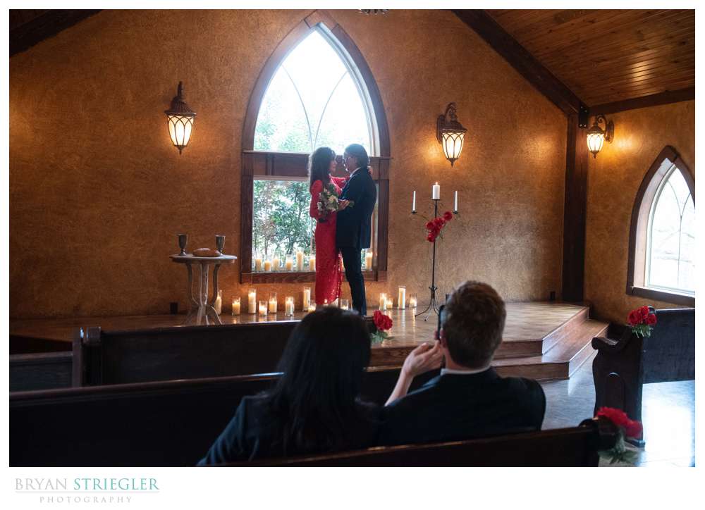 small wedding at St. Anthony's on the Creek