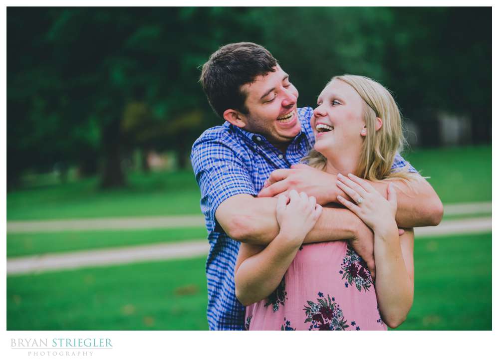 laughing during engagements