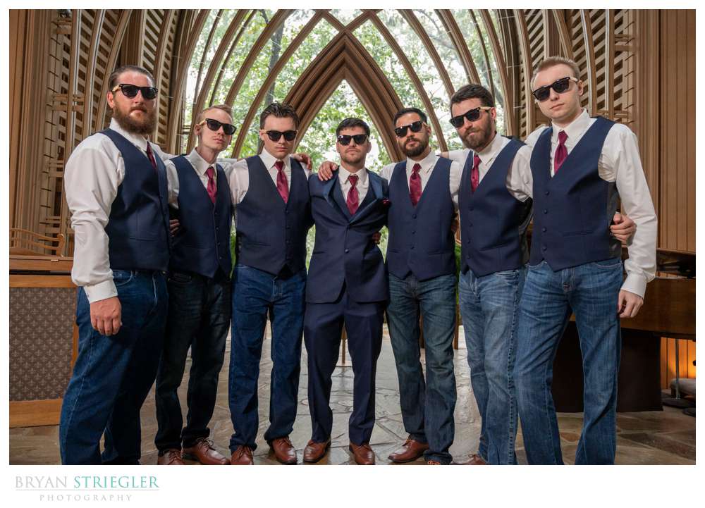 groomsmen with shades