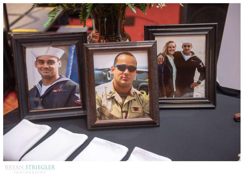 table remembering military heroes