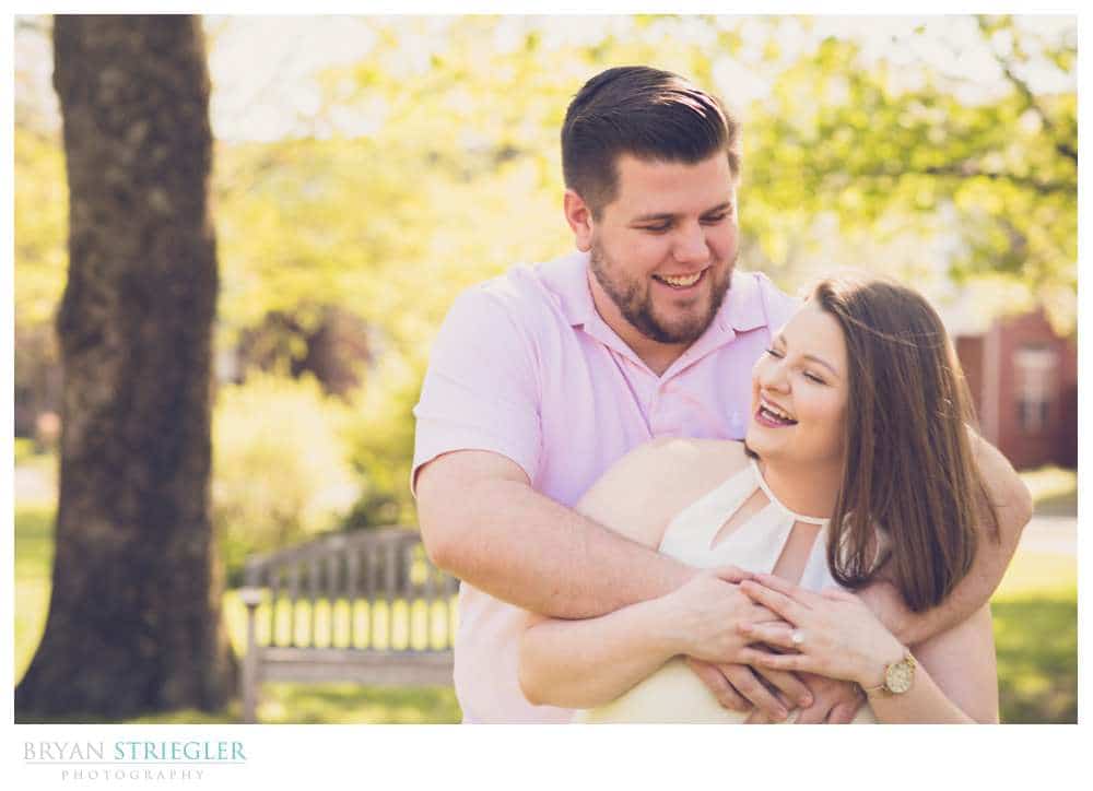 laughing engagement photos