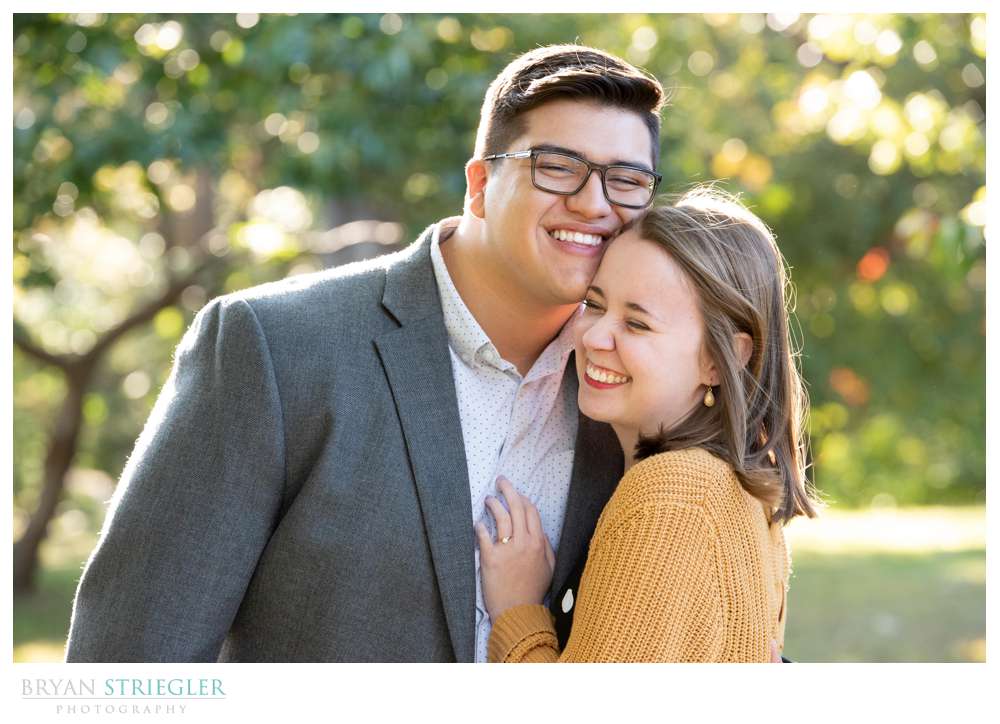 bright airy engagement photo