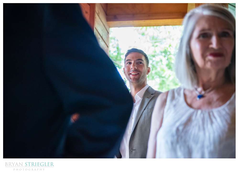 groom seeing bride