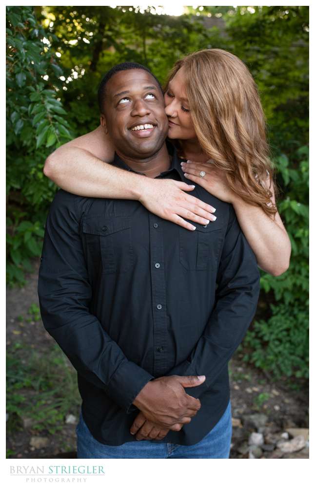 engagement session in downtown Springdale
