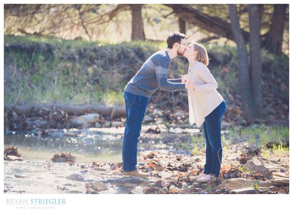 engagement photo by creek