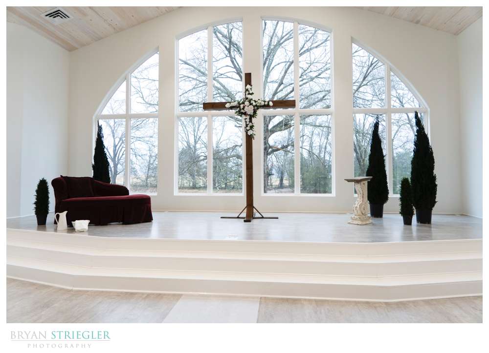 stage at Legacy Acres wedding venue