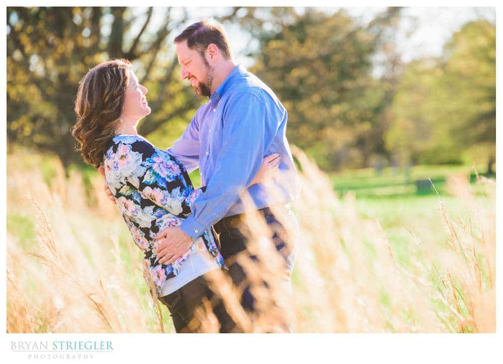 engagement photo in high grass