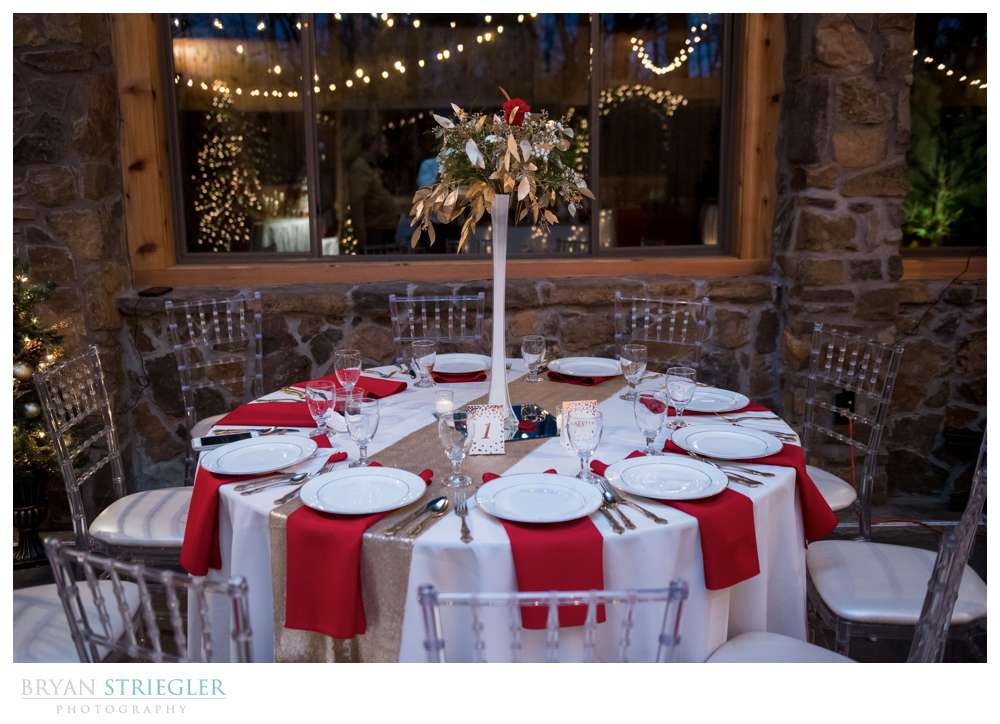 tables at Beauty and Beast themed wedding
