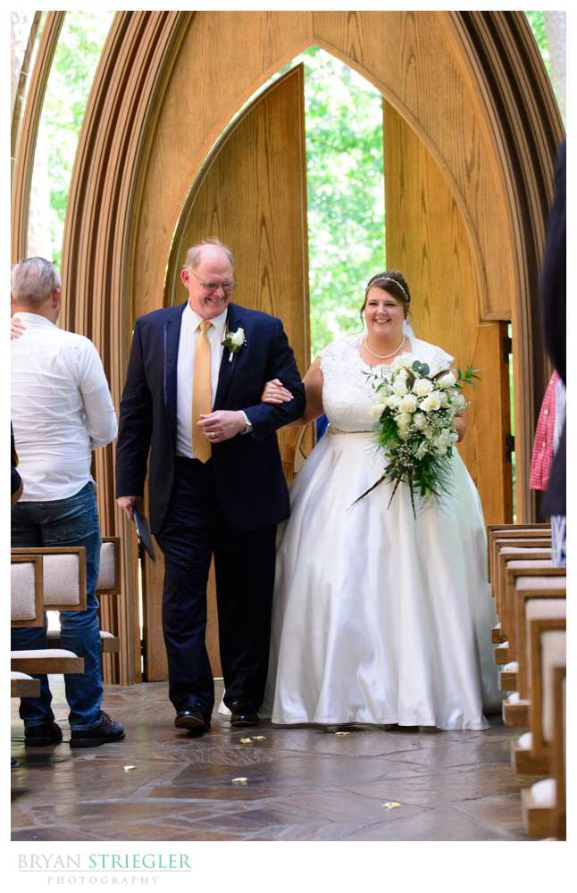 down the aisle at Mildred B. Cooper